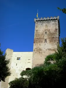Schloß von Mauvezin - Viereckiger Bergfried der mittelalterlichen Festung; in den Baronnies