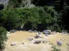 Schluchten der Roya - Fluss Roya, Felsen und Sträucher