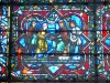 Sens - Inside the Saint-Étienne cathedral: stained glass window