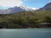 Serre-Ponçon lake - Water reservoir (artificial lake) and mountains