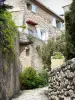 Simiane-la-Rotonde - Gasse und Haus des provenzalischen Dorfes