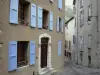 Sisteron - Narrow street of the old town lined with houses