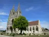 Soissons - Antigua abadía de Saint-Jean-des-Vignes: fachadas de la iglesia de la abadía y el refectorio