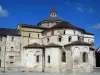 Souillac - Iglesia de Santa María de estilo romano (antigua iglesia de la abadía): lado de la cama