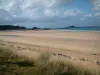 Les stations balnéaires des Côtes-d'Armor - Paysages de la Côte d'Émeraude: Herbage, grande plage de sable, côte sauvage et mer (la Manche)