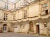 Suze-la-Rousse castle - Renaissance facades of the inner courtyard