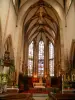 Thann - Inside of the Saint-Thiébaut collegiate church (Gothic church)