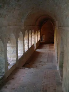 Thoronet abbey - Cistercian abbey of Provençal Romanesque style: arches of the cloister