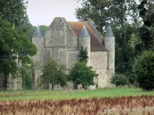 Tortoir fortified priory - Old fortified priory surrounded by greenery; in the town of Saint-Nicolas-aux-Bois