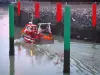 Le Tréport - Schip (boot) verlaten van de haven