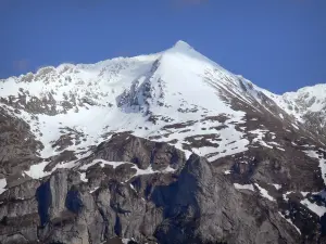 Trièves - Berg mit verschneitem Gipfel (Schnee)