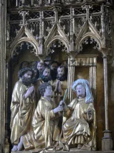 Triptiek van Ternant - Van de centrale paneel gesneden retabel van de Heilige Maagd (Vlaamse drieluik), in de kerk van St. Roch