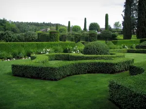 Tuinen van het kasteeltje van Eyrignac - Franse tuin (tuin van groen)