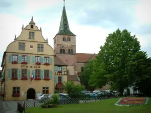 Turckheim - Rathaus und Kirche