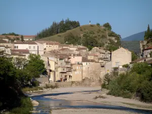 Vaison-la-Romaine - Rivière (l'Ouvèze), arbres et maisons de la ville