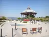 Valence - View of the Peynet kiosk from the Champ de Mars esplanade