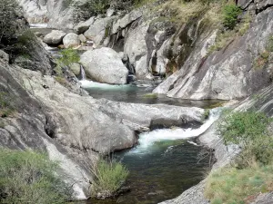 Valle della Volane - Parco Naturale Regionale dei Monti d'Ardèche Fiume Volane, roccia e vegetazione