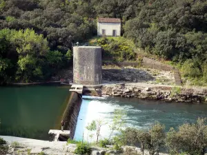 Vallée de l'Hérault - Barrage, fleuve Hérault et arbres