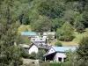 Vallée de Lesponne - Casas rodeadas de árboles en el Bigorra