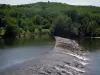 Vallée du Lot - Rivière (le Lot) et arbres, en Quercy