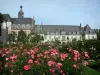 Valloires花园 - 玫瑰园（玫瑰）和Valloires的Cistercian修道院