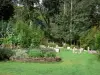 Valloires花园 - 植物，草坪和树木