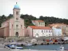 Vermeille-Küste - Port-Vendres mit seiner Kirche Notre-Dame-de-Bonne-Nouvelle, sein Fischereihafen und seine Häuserfassaden