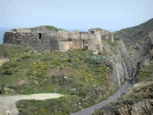 Vermilion coast - Remains of the Mailly redoubt, in Port-Vendres