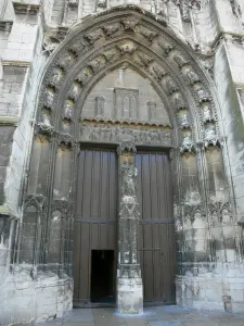 Vernon - Portail de la collégiale Notre-Dame (église)