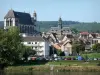 Vernon - Notre-Dame collegiate church, town hall and old town of Vernon along River Seine