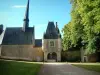 La Verrerie castle - Entrance to the Renaissance château with the chapel