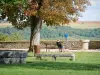 Vézelay - Terrace of the former abbey castle with a view of the surrounding landscape