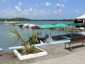 Vieux-Bourg - Port of Vieux-Bourg, in the town of Morne-à-l'Eau, with a view of the nature reserve of Grand Cul-de-Sac Marin