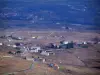 Vignoble du Beaujolais - Champs de vignes et maisons