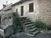 Le Villard - Escalera de la casa de piedra