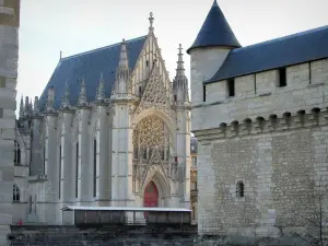 Vincennes castle - Flamboyant Gothic Sainte-Chapelle and castle walls