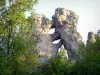 Wald von Paiolive - Naturgegebene Skulptur: Felsen des Bärs und des Löwens