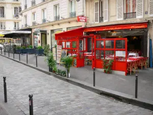 Wijk Quartier latin - Terrassen restaurant en een bakkerij, rue de la Harpe