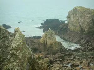 Wild coast (côte sauvage) - Cliffs and the sea (Atlantic Ocean)