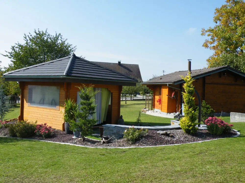 Chalet au sud de l'Alsace avec Jacuzzi - Vue sur "espace détente"