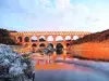 Markering van de Pont du Gard