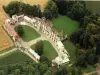 Les châteaux du Puy-de-Dôme - Château de Villemont - Vue aérienne en 2000 après déboisement et défrichage