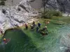 Canyoning in the gorges