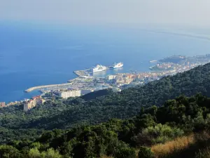Kappe Fuß Korsika Küste ist Bastia