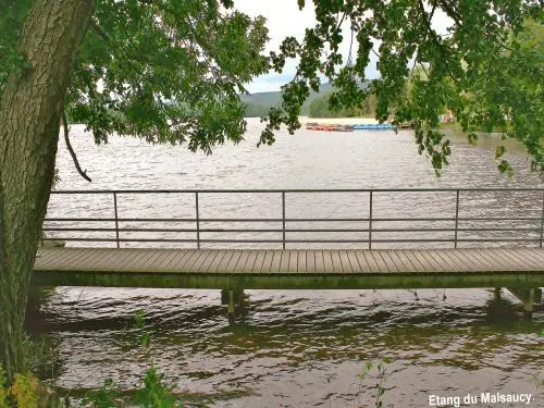 Le lac du Malsaucy - Passerelle non loin de la plage (© Jean Espirat)