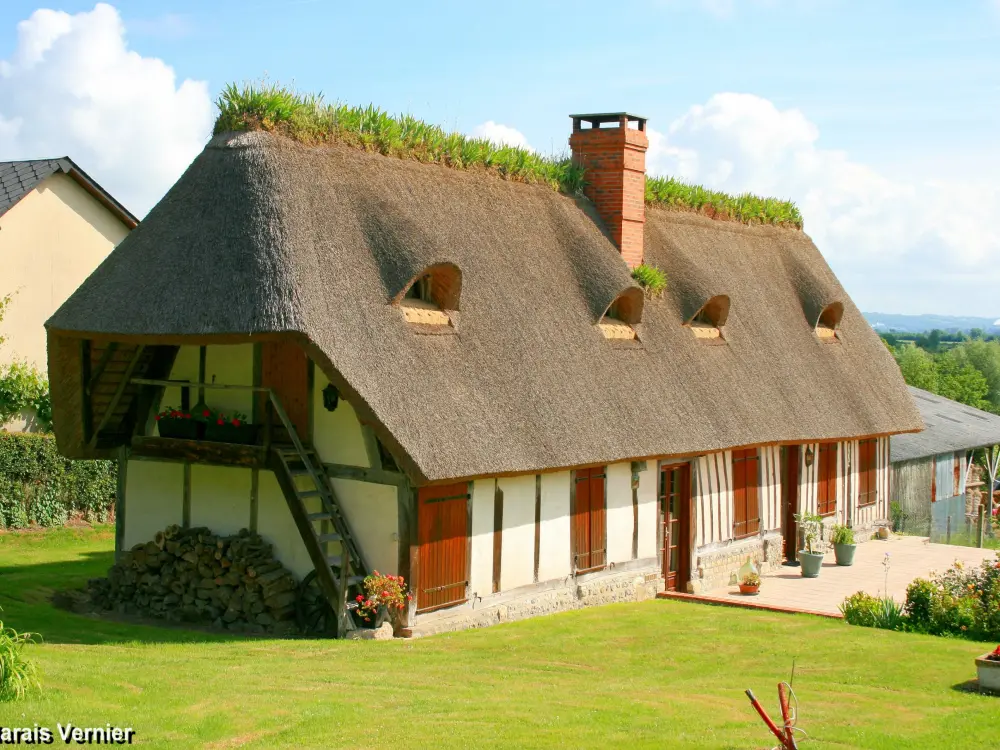 Le marais Vernier - Maison traditionnelle du marais Vernier (© Jean Espirat)