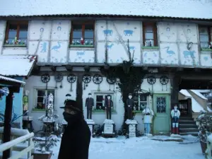 Elsass Ecomuseum während die Weihnachtszeit
