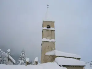 Ristolas - De kerk in de winter