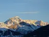 Depuis Granier, le Mont Pourri (3780 m) l'hiver
