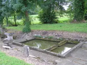 Oude wassen huis nabij de kerk